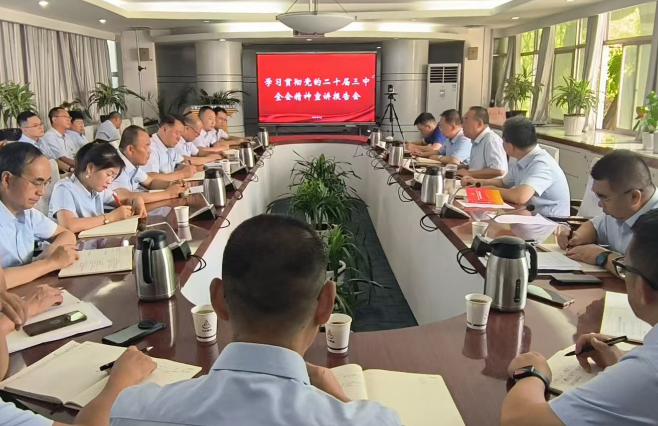 甘肅電氣集團(tuán)黨委委員、副總經(jīng)理周厚金在工大舞臺(tái)公司宣講黨的二十屆三中全會(huì)精神